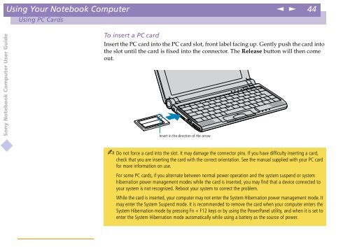 Sony PCG-C1VE - PCG-C1VE Istruzioni per l'uso Inglese