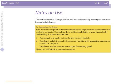 Sony PCG-C1VE - PCG-C1VE Istruzioni per l'uso Inglese