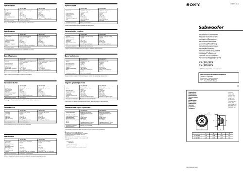 Sony XS-LD125P5 - XS-LD125P5 Istruzioni per l'uso Tedesco