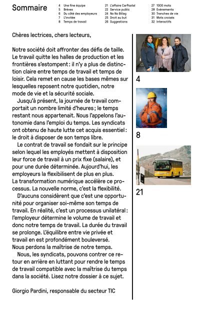 syndicom magazine No 4  - Rendez-nous notre temps