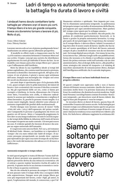 syndicom rivista N. 4 - Ridateci il nostro tempo!