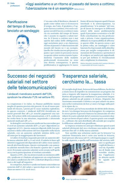 syndicom rivista N. 4 - Ridateci il nostro tempo!