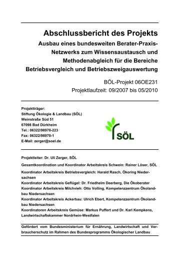 Abschlussbericht des Projekts - Landeskuratorium für pflanzliche ...