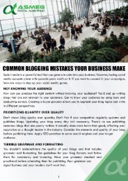 Common Blogging Mistakes Your Business Make