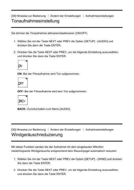 Sony FDR-X1000VR - FDR-X1000VR Manuel d'aide Allemand