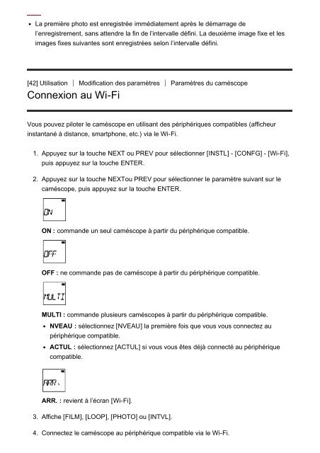 Sony FDR-X1000VR - FDR-X1000VR Manuel d'aide Fran&ccedil;ais