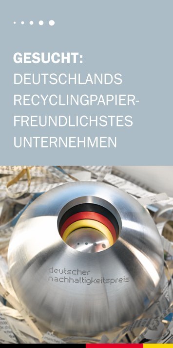 GESUCHT: DEUTSCHLANDS RECYCLINGPAPIER ...