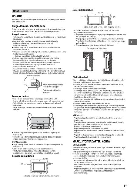 Sony KDL-50W755C - KDL-50W755C Mode d'emploi Estonien