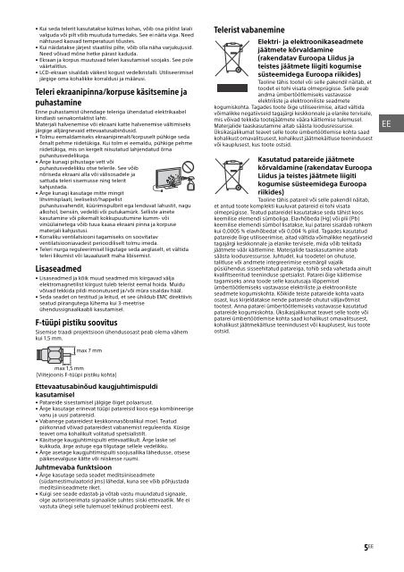 Sony KDL-50W755C - KDL-50W755C Mode d'emploi Estonien