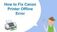 How to Remove Canon Printer Offline Error