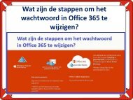 Wat zijn de stappen om het wachtwoord in Office 365 te wijzigen?