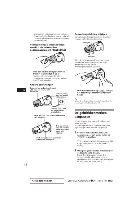 Sony CDX-C910RDS - CDX-C910RDS Istruzioni per l'uso Svedese