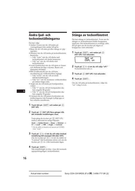 Sony CDX-C910RDS - CDX-C910RDS Istruzioni per l'uso Portoghese