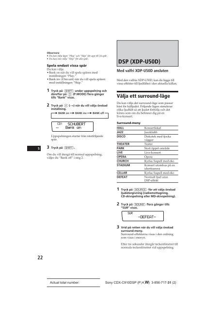 Sony CDX-C910RDS - CDX-C910RDS Istruzioni per l'uso Olandese