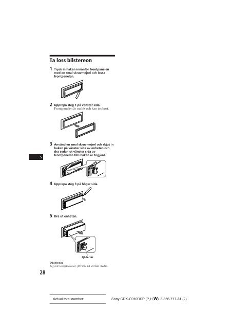 Sony CDX-C910RDS - CDX-C910RDS Istruzioni per l'uso Olandese