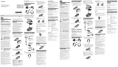 Sony MDR-NC40 - MDR-NC40 Istruzioni per l'uso