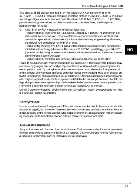 Sony VPCX13F7E - VPCX13F7E Documenti garanzia Finlandese