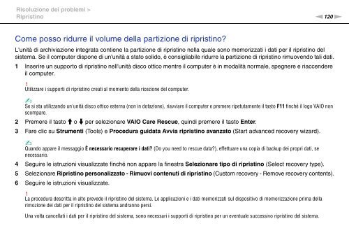 Sony VPCX13F7E - VPCX13F7E Istruzioni per l'uso Italiano