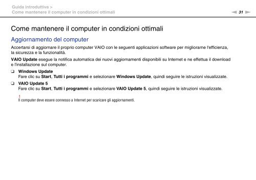 Sony VPCX13F7E - VPCX13F7E Istruzioni per l'uso Italiano