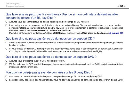 Sony VPCEC1A4E - VPCEC1A4E Istruzioni per l'uso Francese