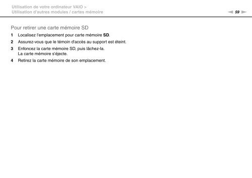 Sony VPCEC1A4E - VPCEC1A4E Istruzioni per l'uso Francese