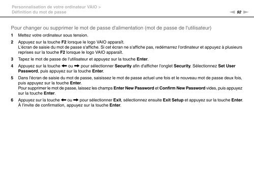 Sony VPCEC1A4E - VPCEC1A4E Istruzioni per l'uso Francese