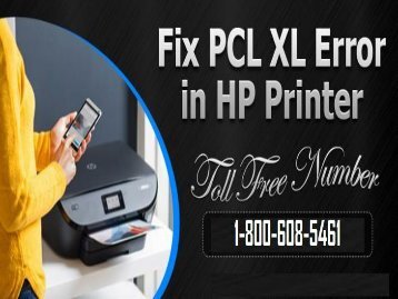 1-800-608-5461 How To Fix HP Printer PCL XL Error? Simple Ways