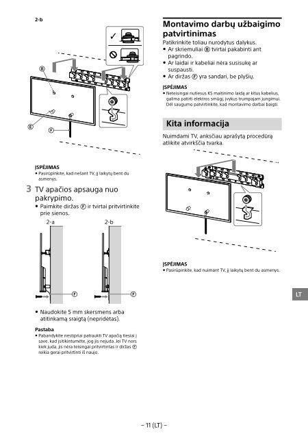 Sony KDL-50W755C - KDL-50W755C Informations d'installation du support de fixation murale