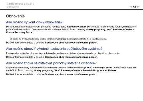 Sony VPCCW2C5E - VPCCW2C5E Mode d'emploi Slovaque