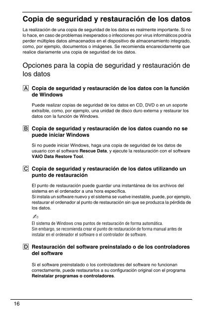 Sony VPCCW2C5E - VPCCW2C5E Guide de d&eacute;pannage Espagnol