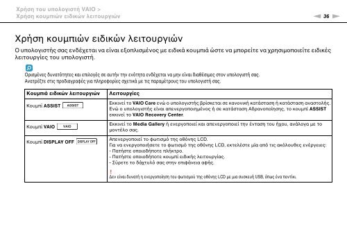 Sony VPCCW2C5E - VPCCW2C5E Mode d'emploi Grec