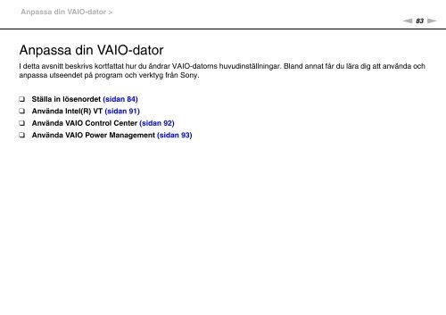 Sony VPCCW2C5E - VPCCW2C5E Mode d'emploi Su&eacute;dois