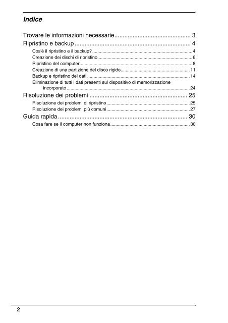 Sony VPCCW2C5E - VPCCW2C5E Guide de d&eacute;pannage Italien