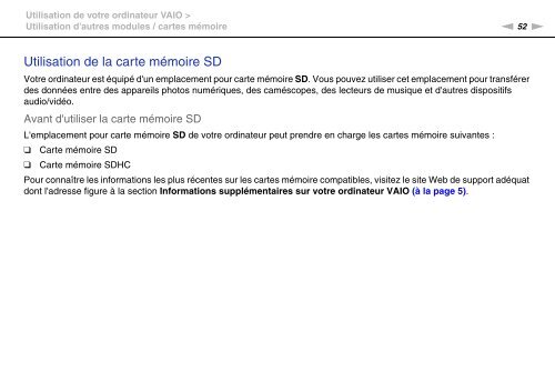 Sony VPCCW2C5E - VPCCW2C5E Mode d'emploi