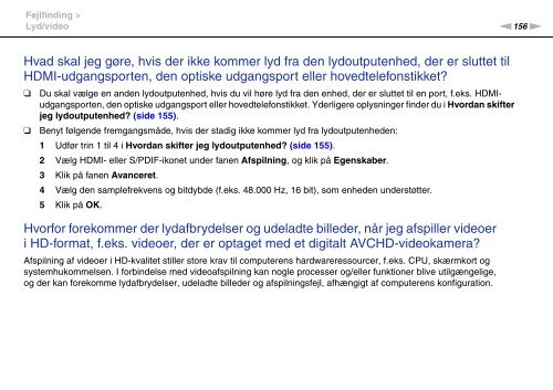 Sony VPCCW2C5E - VPCCW2C5E Mode d'emploi Danois