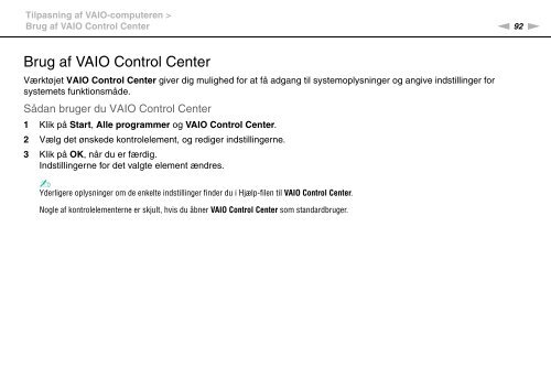 Sony VPCCW2C5E - VPCCW2C5E Mode d'emploi Danois