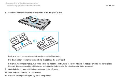 Sony VPCCW2C5E - VPCCW2C5E Mode d'emploi Danois