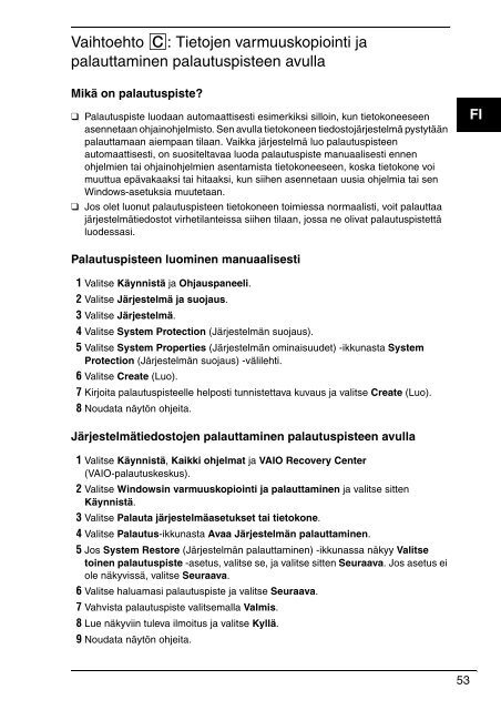 Sony VPCCW2C5E - VPCCW2C5E Guide de d&eacute;pannage Su&eacute;dois