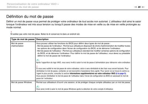 Sony VPCCW2C5E - VPCCW2C5E Mode d'emploi Fran&ccedil;ais