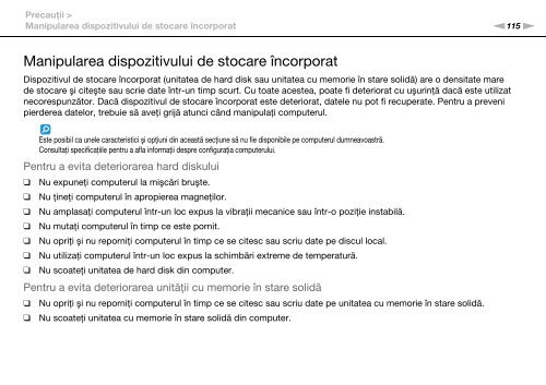 Sony VPCCW2C5E - VPCCW2C5E Mode d'emploi Roumain