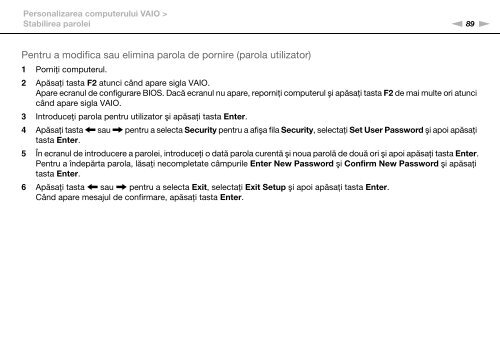 Sony VPCCW2C5E - VPCCW2C5E Mode d'emploi Roumain