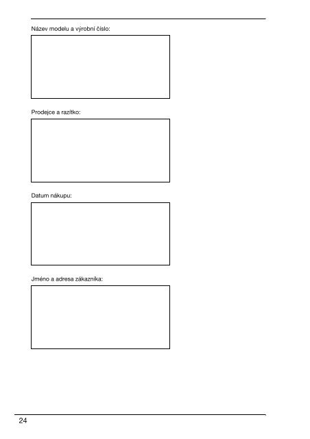 Sony VPCCW2C5E - VPCCW2C5E Documents de garantie Tch&egrave;que