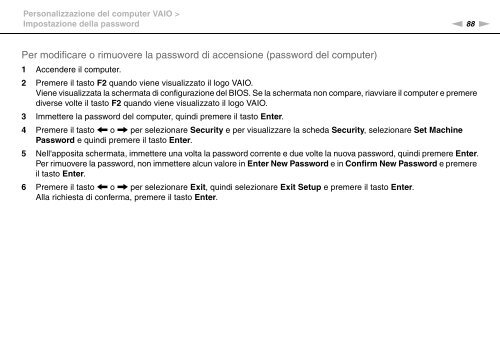 Sony VPCCW2C5E - VPCCW2C5E Mode d'emploi Italien