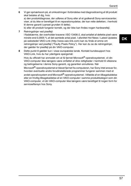 Sony VPCCW2C5E - VPCCW2C5E Documents de garantie Finlandais
