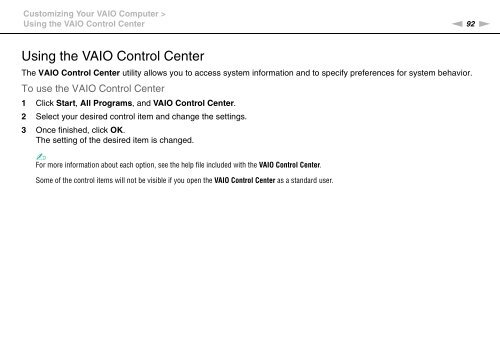 Sony VPCCW2C5E - VPCCW2C5E Mode d'emploi Anglais