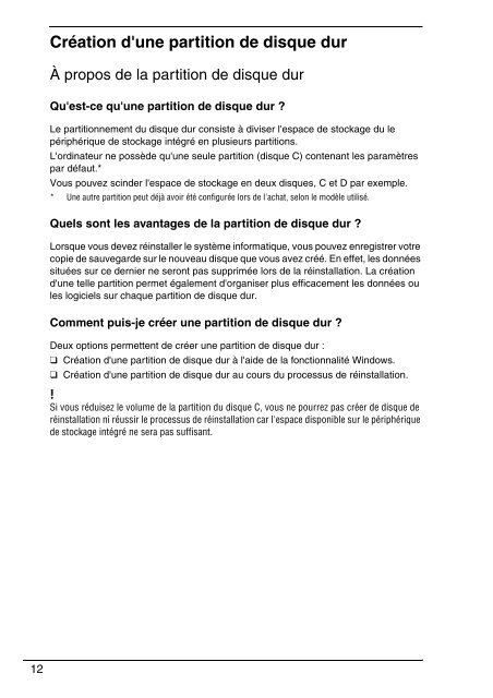 Sony VPCCW2C5E - VPCCW2C5E Guide de d&eacute;pannage Fran&ccedil;ais