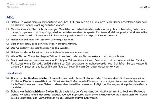 Sony VPCCW2C5E - VPCCW2C5E Mode d'emploi Allemand