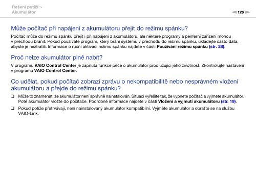 Sony VPCCW2C5E - VPCCW2C5E Mode d'emploi Tch&egrave;que