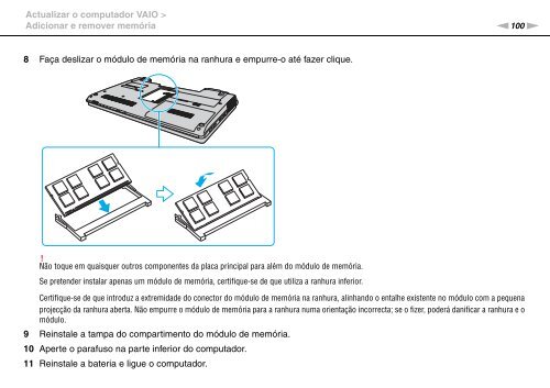 Sony VPCCW2C5E - VPCCW2C5E Mode d'emploi Portugais