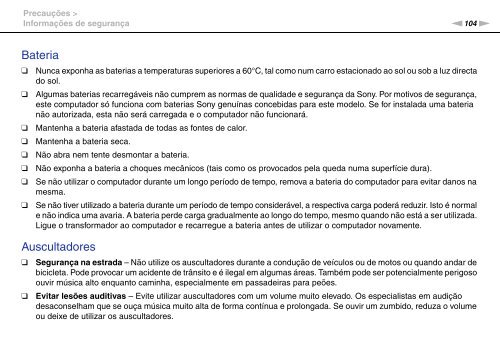 Sony VPCCW2C5E - VPCCW2C5E Mode d'emploi Portugais